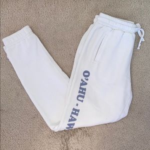 White John Galt sweatpants